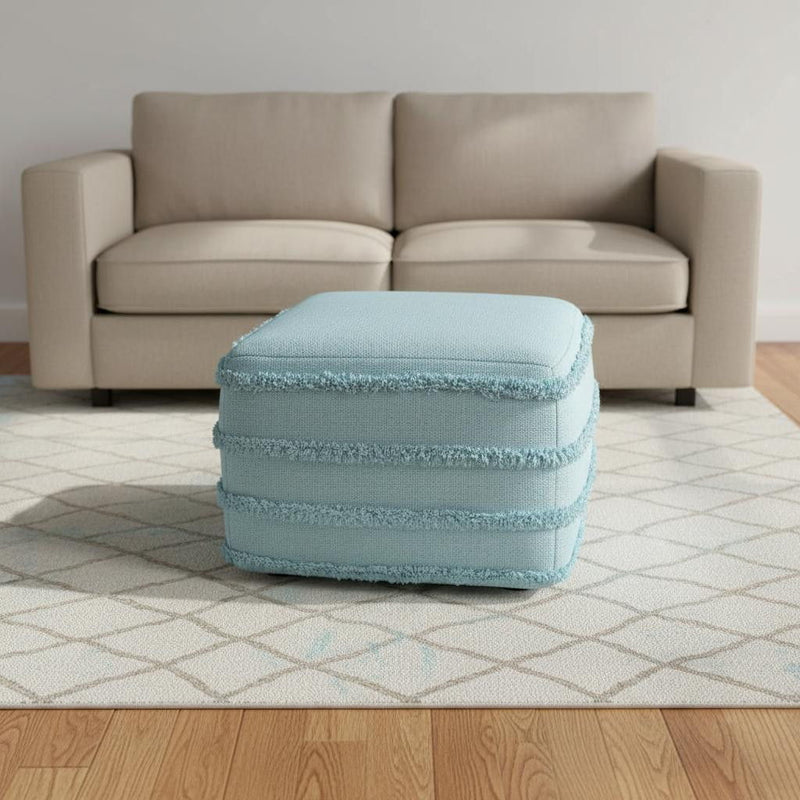 Cotton Ottoman - Light Blue