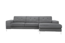 Load image into Gallery viewer, Polyester L Shaped Two Piece Sofa Chaise Sectional - Dark Gray
