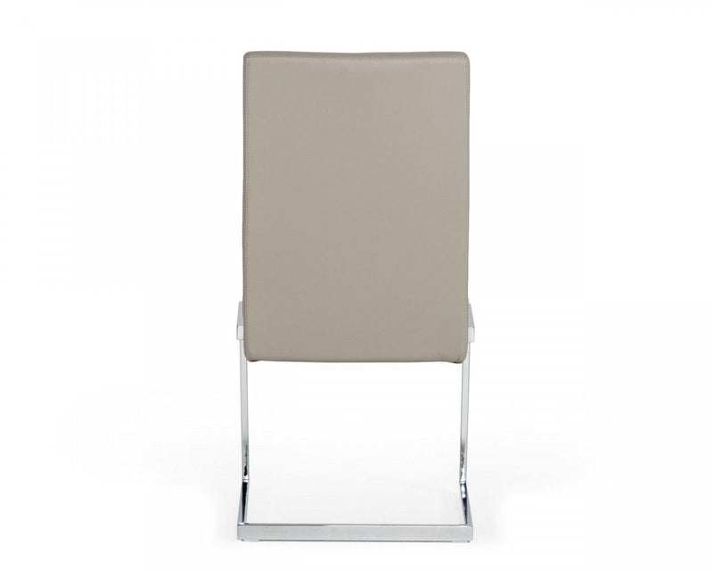 Faux Leather Upholstered Dining Room Side Chairs (Set of 2) - Gray