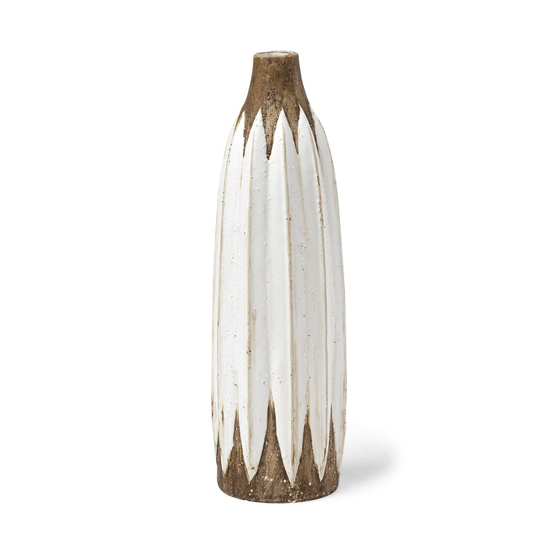 Abstract Cylinder Table Vase (397517) - Brown / White