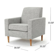 Load image into Gallery viewer, Nebulize - Upholstered Fabric Club Chair With Button Tufted And Square Off Arm And Back
