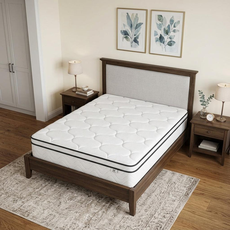 Gel Memory Foam Medium Chevron Hybrid Mattress (751391) - King