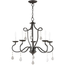 Load image into Gallery viewer, Five Light Dimmable Chandelier With Shades - Bronze
