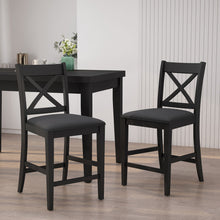 Load image into Gallery viewer, Farmhouse Style Counter Height Chair With Upholstered Seat
