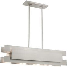 Load image into Gallery viewer, 17'' Four Light Dimmable Chandelier With Shades - Nickel
