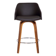 Load image into Gallery viewer, Swivel Low Back Counter Height Bar Chair - Brown
