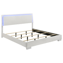 Load image into Gallery viewer, Strick &amp; Bolton - High Gloss Panel Bed With LED Lights
