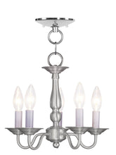 Load image into Gallery viewer, 11" Five Light Metal Dimmable Chandelier With Shades - Nickel
