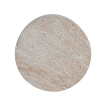 Load image into Gallery viewer, Outdoor / Indoor, Lightweight Concrete Side Table With Travertine - Beige
