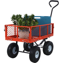 Load image into Gallery viewer, Heavy Duty Steel Garden Cart With Sides
