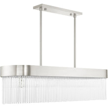 Load image into Gallery viewer, 19" Six Light Dimmable Chandelier With Shades - Nickel
