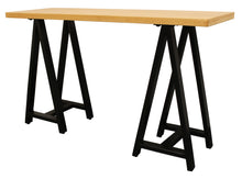 Load image into Gallery viewer, 50" Solid Wood A Frame Console Table - Natural And Black

