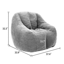 Load image into Gallery viewer, Comfy Bean Bag Chair With Memory Foam Filler, Tufted Soft
