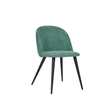 Load image into Gallery viewer, Upholstered Fabric Dining Side Chairs (Set of 2) - Green / Black
