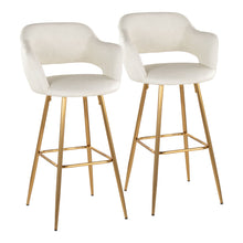 Load image into Gallery viewer, Margarite - Contemporary Fixed Height Barstool With Footrest (Set of 2) With Square
