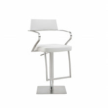 Load image into Gallery viewer, 21" Stainless Steel Bar Chair - White And Silver
