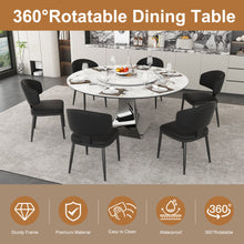 Load image into Gallery viewer, Round Dining Table &amp; 6 Chairs Set - Silver

