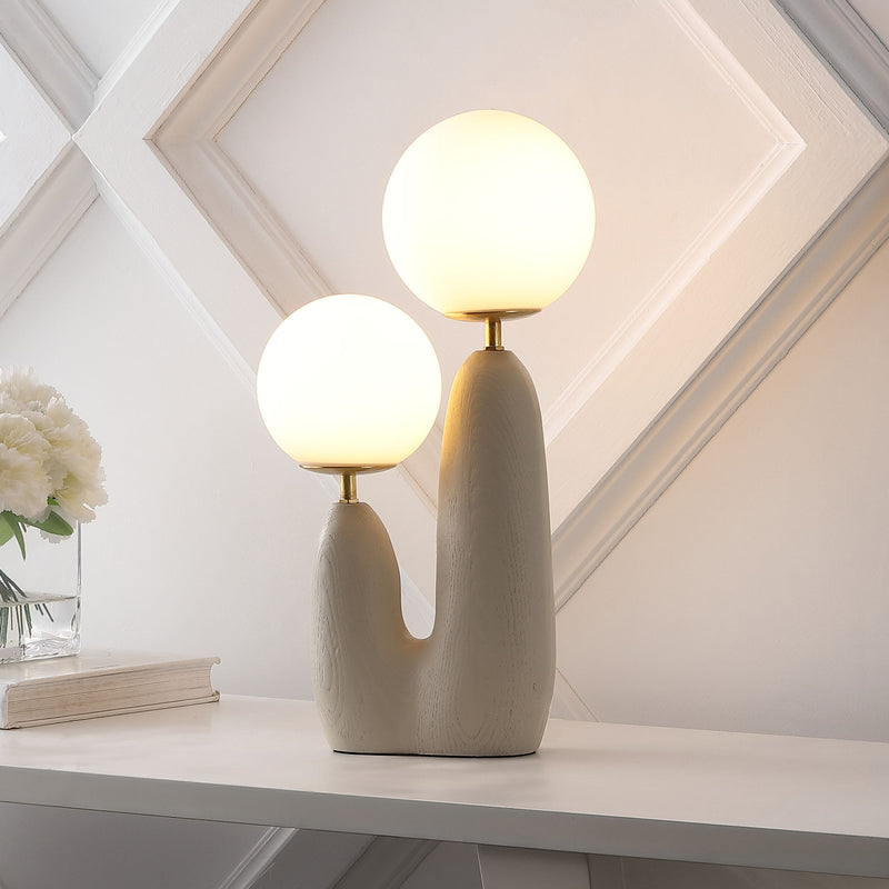 Globe Globe Lamp - White / Light Gray / Brass