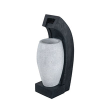 Load image into Gallery viewer, Water Fountain With Vase Design, With Light And Pump, For Indoor And Outdoor - Black / White
