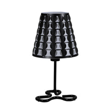 Load image into Gallery viewer, Bedside Table Lamp With Black Polka Dots Empire Shade - Black
