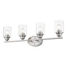 Load image into Gallery viewer, Four Light Wall Light With Clear Glass Shade - Silver
