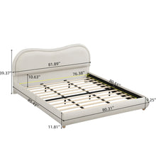 Load image into Gallery viewer, Upholstered Platform Bed Frame With Curved Headboard
