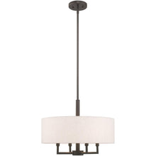 Load image into Gallery viewer, 23'' Four Light Dimmable Chandelier With Shades - Bronze

