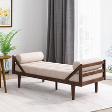 Load image into Gallery viewer, Chic Contemporary Chaise Lounge With Button Tufting And Bentwood Structure
