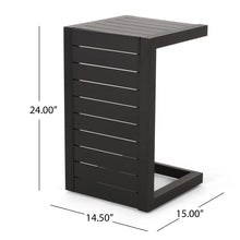 Load image into Gallery viewer, Aluminum Outdoor C - Shaped Side Table For Patio
