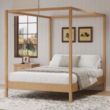 Load image into Gallery viewer, Canopy Bed Frame 4 Poster Platform Bed With Slats Support, No Box Spring Needed
