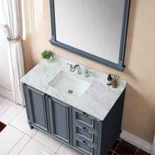 Load image into Gallery viewer, Elegant Sintered Stone Bathroom Vanity Top With Rectangular Undermount Ceramic Sink
