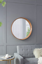 Load image into Gallery viewer, Round Wood Mirror, Wall Mounted Mirror Home Decor For Bathroom Living Room
