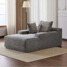 Load image into Gallery viewer, Oversized Chaise Lounge Chair Cozy Cloud Couch With 3 Throw Pillows And Wide Armrest

