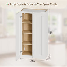 Load image into Gallery viewer, Shaker Wall Cabinet With Soft-Close Doors, Adjustable Shelves
