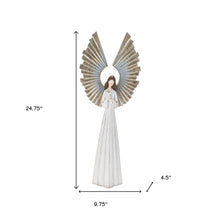 Load image into Gallery viewer, Poly Angel Christmas Tabletop Sculpture (633809) - White / Gold
