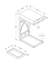 Load image into Gallery viewer, Accent Table, C - Shaped Glossy Contemporary &amp; Modern - White
