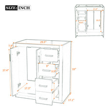 Load image into Gallery viewer, Retro Style Bathroom Vanity With 3 Drawers &amp; Soft-Closing Doors
