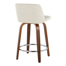 Load image into Gallery viewer, Toriano - Mid Century Modern Fixed Height Counter Stool With Swivel With Round Footrest (Set of 2)
