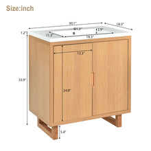 Load image into Gallery viewer, Bathroom Vanity Set With Sink, Combo Cabinet, Bathroom Storage Cabinet, Solid Wood Frame
