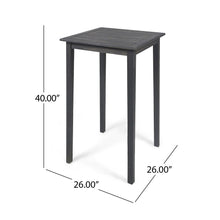Load image into Gallery viewer, Outdoor Minimalist Acacia Wood Square Bar Table
