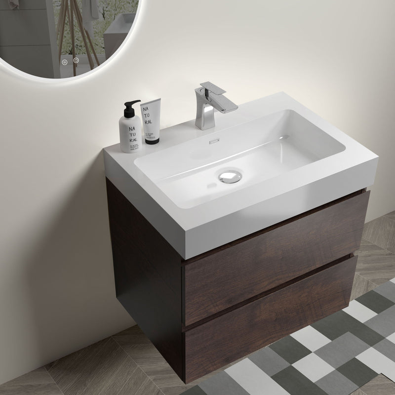 Alice - Bathroom Vanity Wall Mounted With Sink, Large Storage