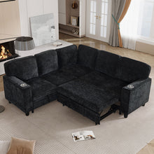 Load image into Gallery viewer, L-Shaped Sofa With Pull Out Sofa Bed With USB

