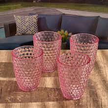 Load image into Gallery viewer, Leading Ware Diamond Cut Acrylic Glasses Drinking (Set of 4)
