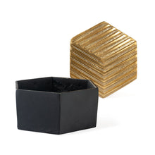 Load image into Gallery viewer, Decorative Box Tabletop Sculpture - Black / Gold
