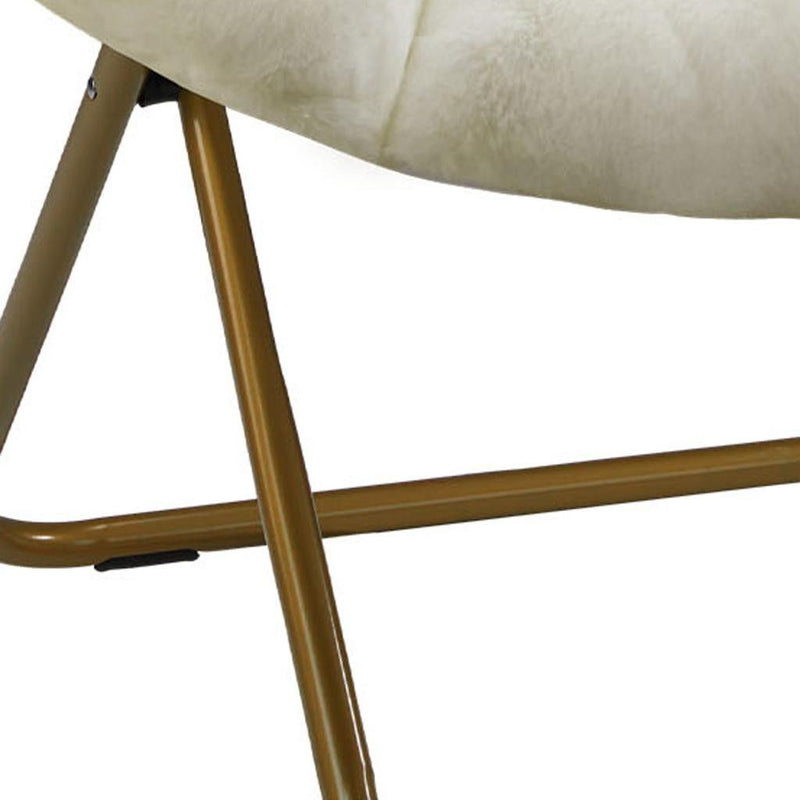 Tufted Lounge Chair - Brown / Beige