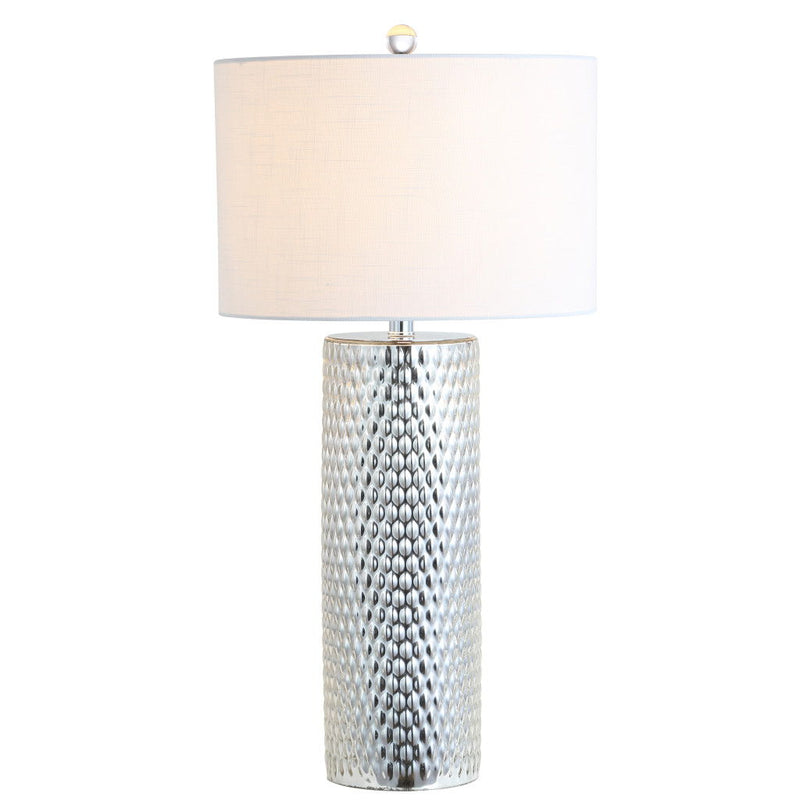 30" Table Lamp With Drum Shade - Silver