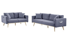Load image into Gallery viewer, Easton - Fabric Living Room Set With USB Charging Ports Pockets And Pillows (Set of 2)
