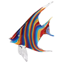 Load image into Gallery viewer, Murano Fish Figurine Tabletop Sculpture - Blue / Red
