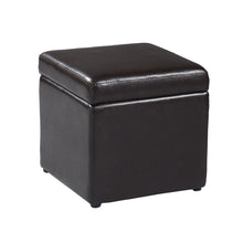 Load image into Gallery viewer, 5 Piece Living Room Set (Faux Leather Coffee Table Storage Ottoman Set) - Dark Brown

