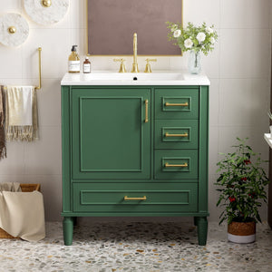 Traditional Bathroom Vanity Set With Soft Close Doors